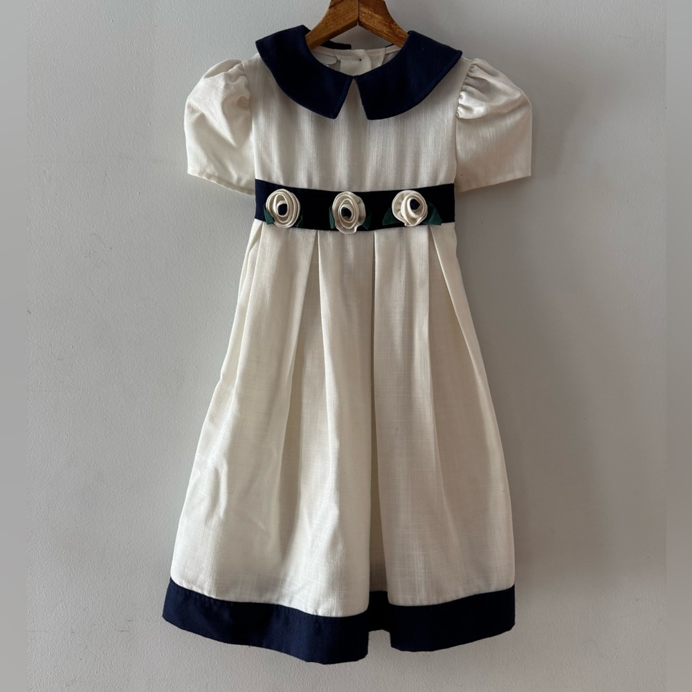 Bonnie Jean Dress, size 6, retro, vintage, rose, flower, cute, feminine, classic